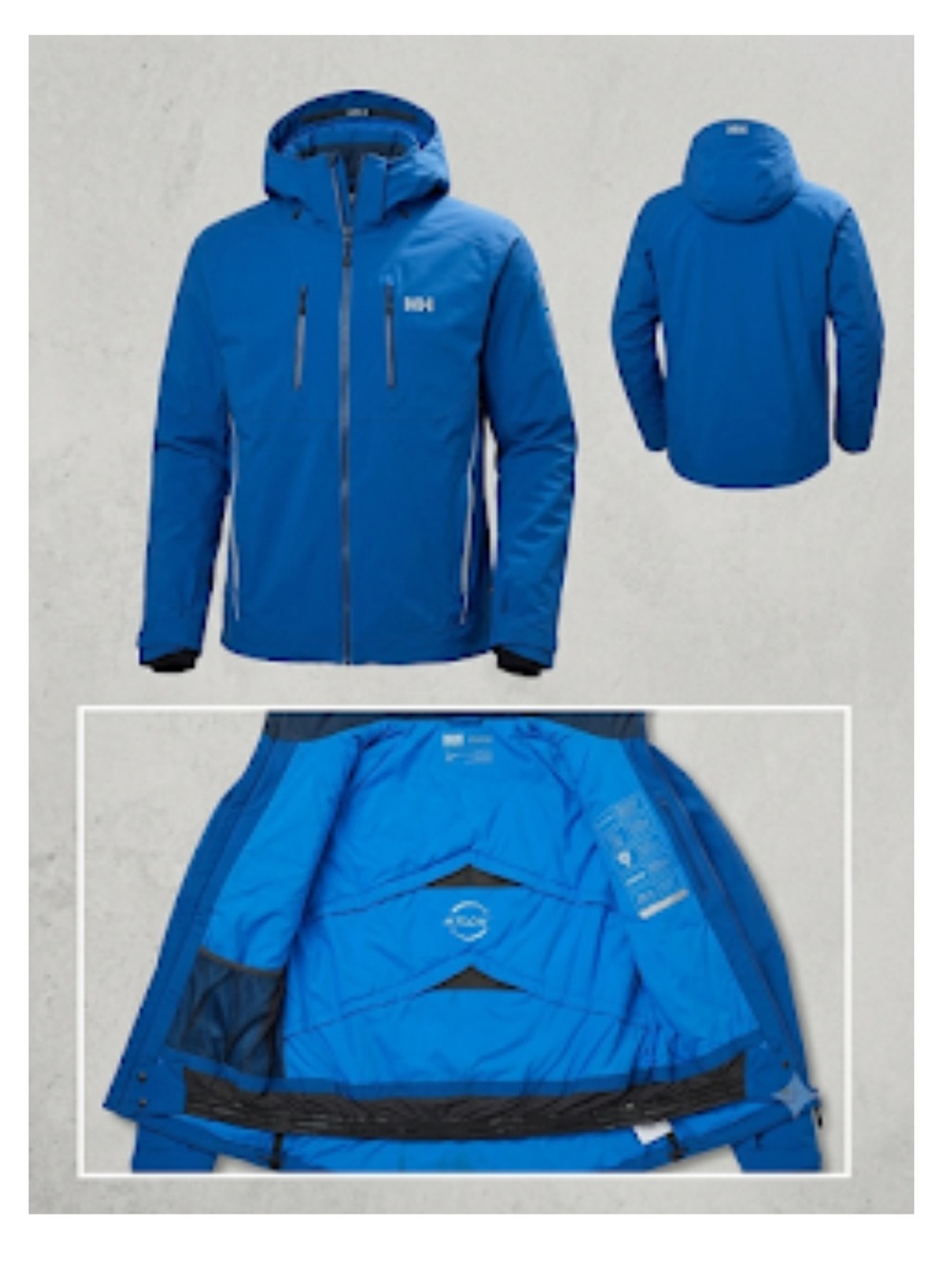 Helly Hansen H2Flow Blue Waterproof Ski Snowboard Hooded Jacket - Men's size XXL
